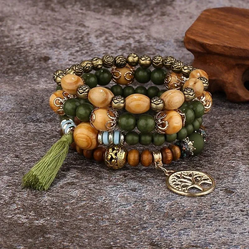 4PCS Bohemia Tree of Life Bracelet