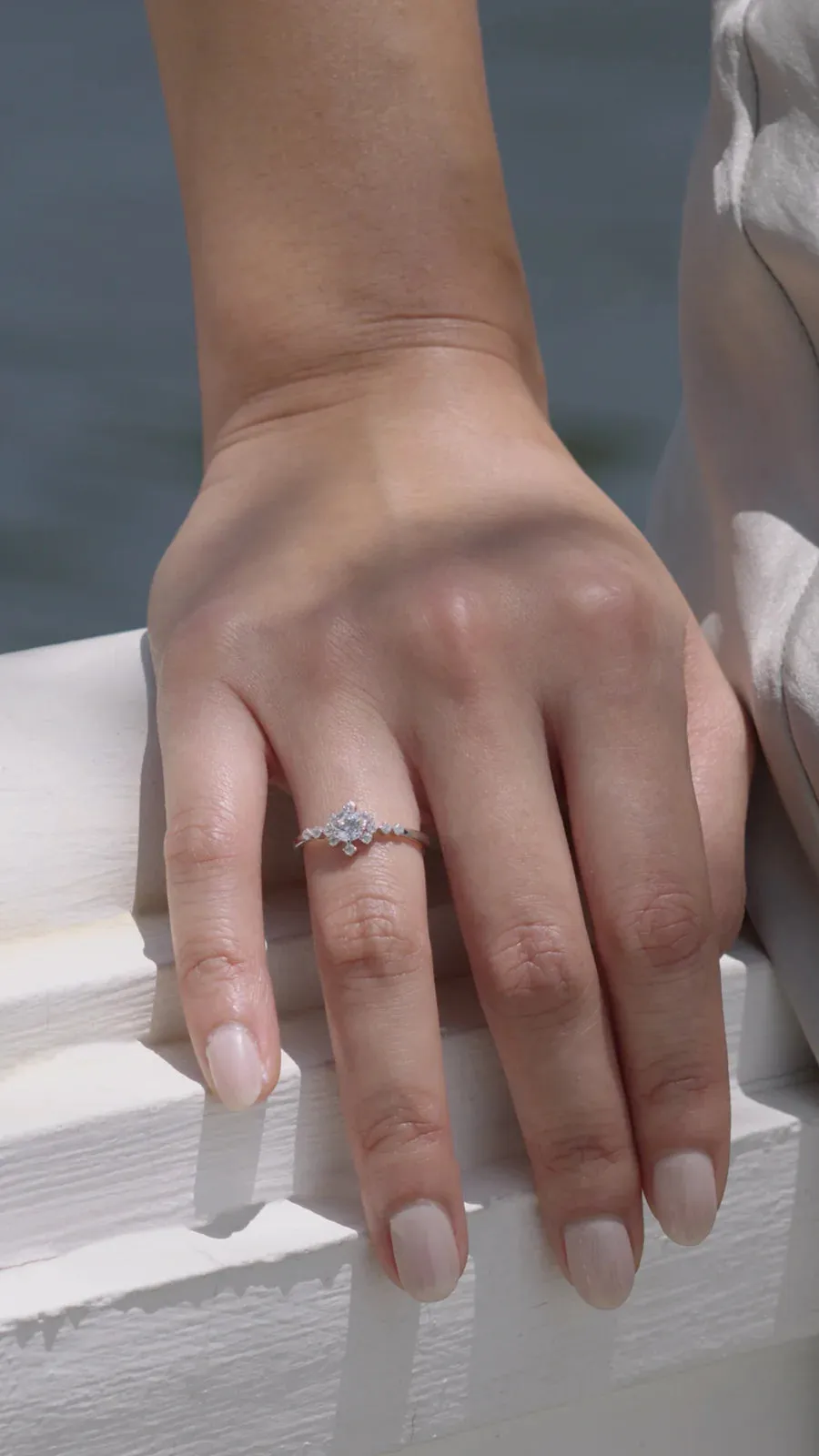 Amour Zircon Stones Silver Ring