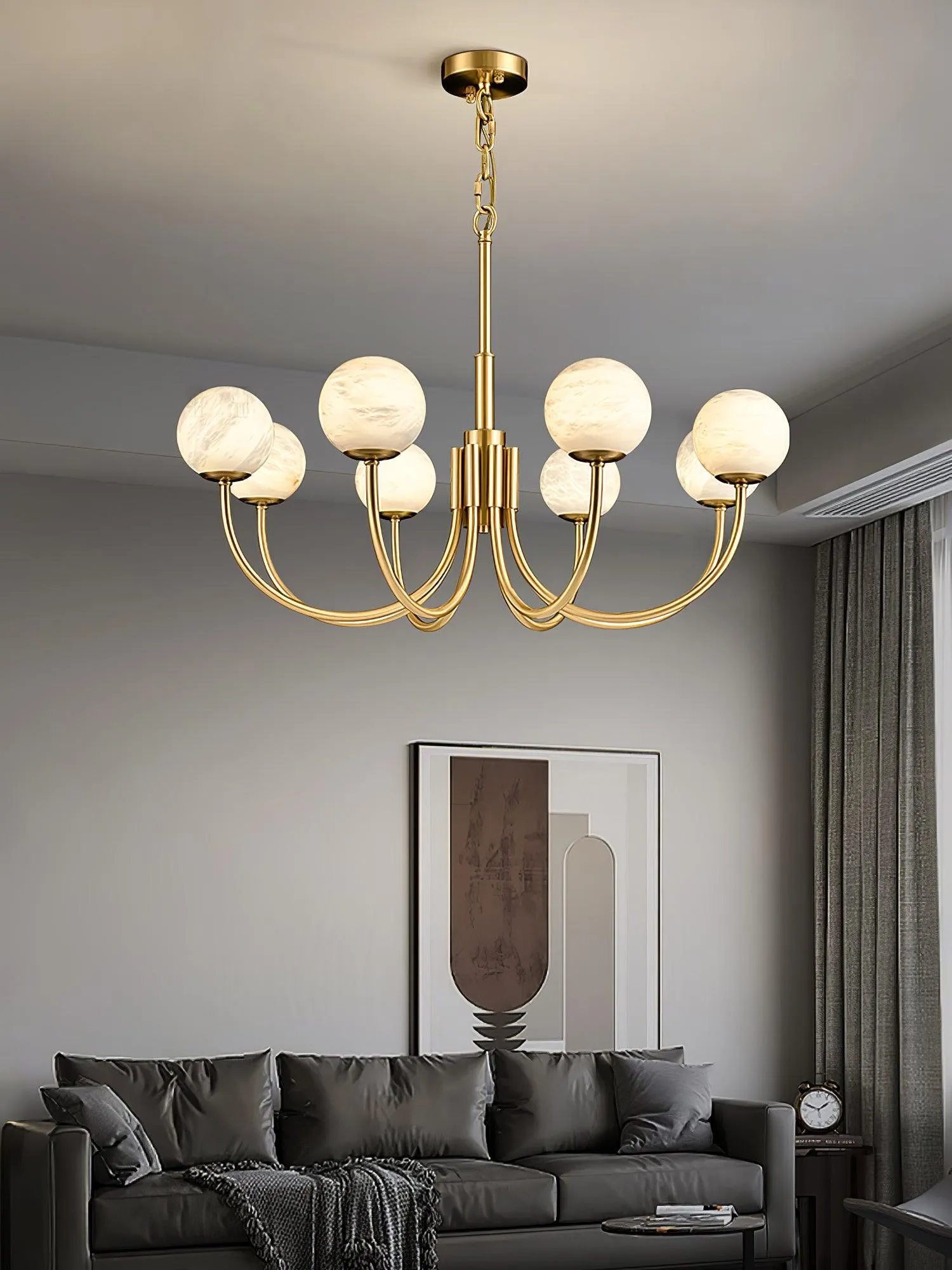 Aurelian Alabaster Globe Chandelier