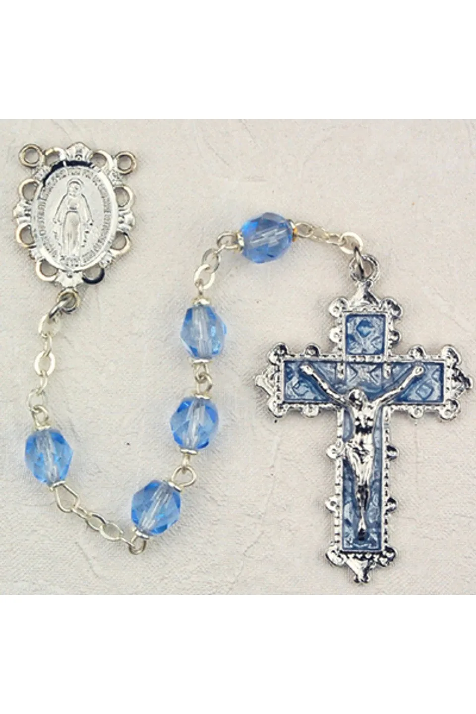 Blue Zircon Rosary - UZ879zrkf