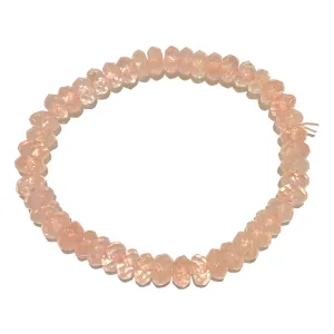 Bracelet Quartz rose rondelle A  Facetté