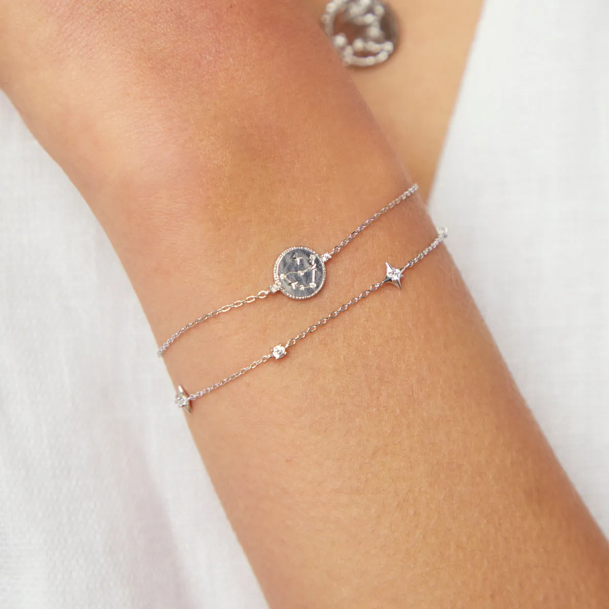 Capricorn Zodiac Bracelet in Silver