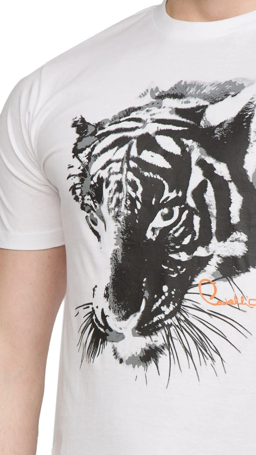 Cavalli Class  Tiger Head Signature Fashion T-Shirt -