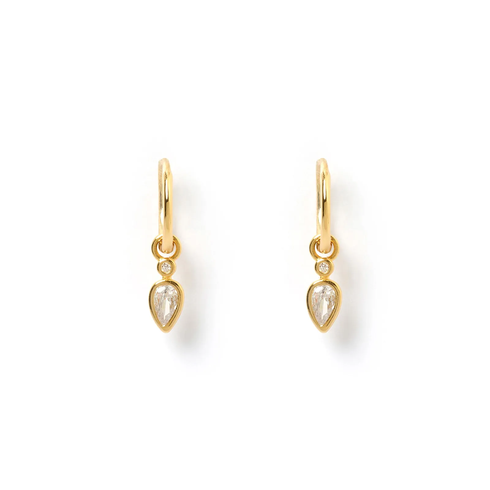 Daisy Gold Earrings - Stone