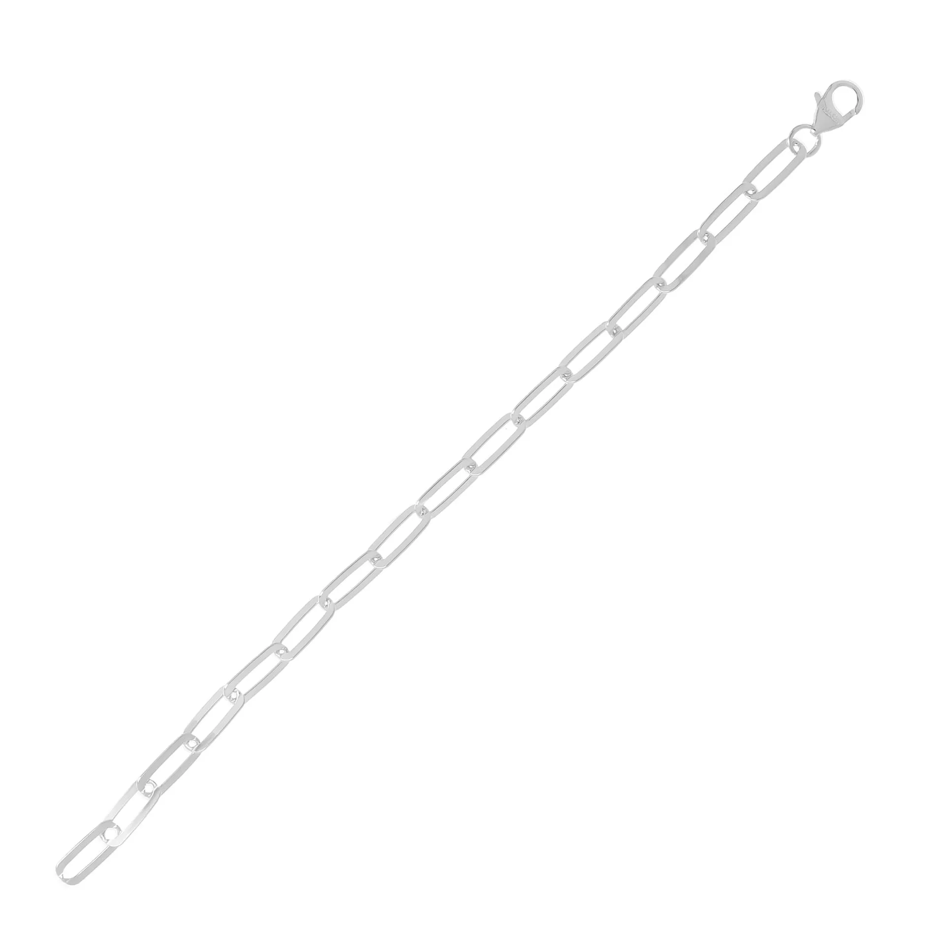 Italian Sterling Silver Paperclip Bracelet