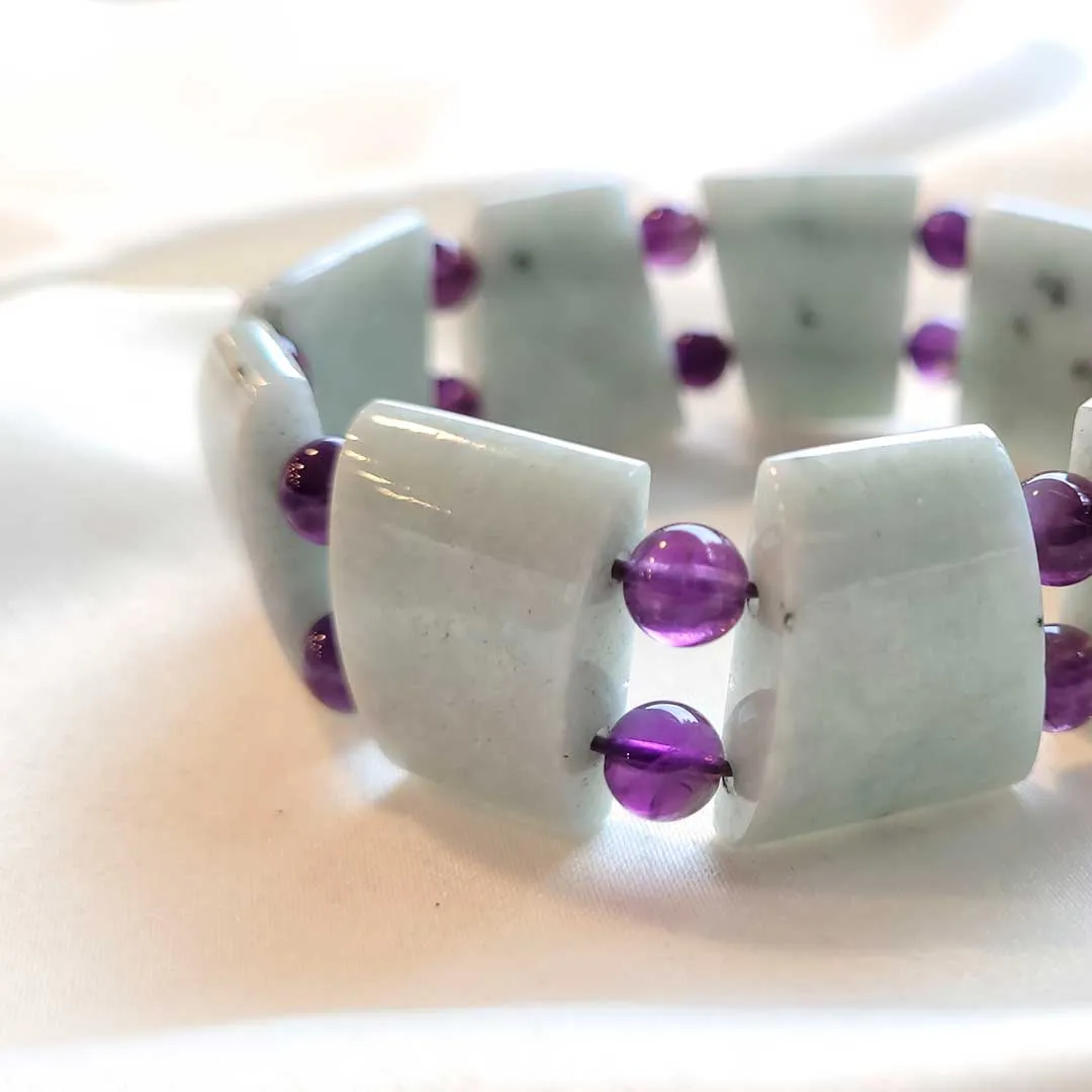 Jade and Amethyst Bracelet