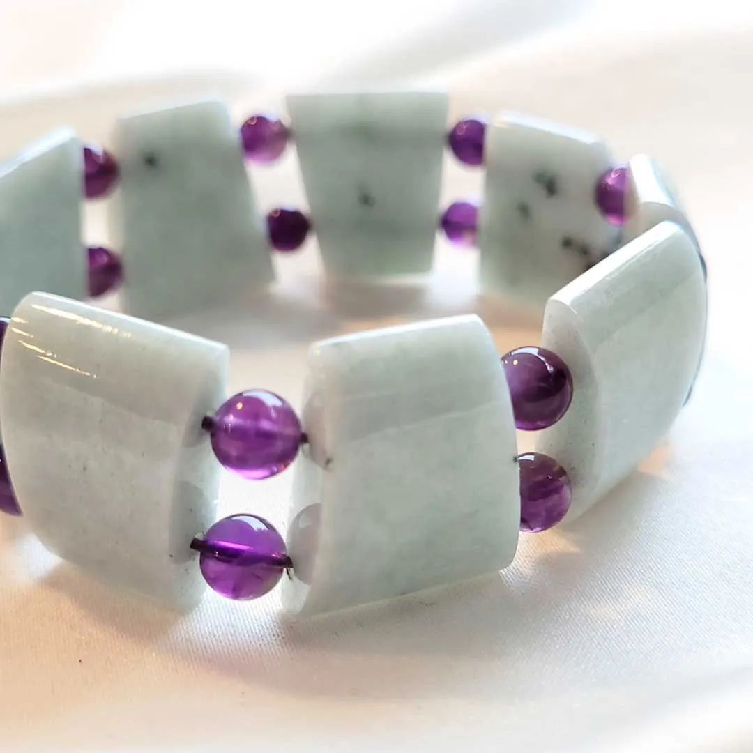 Jade and Amethyst Bracelet