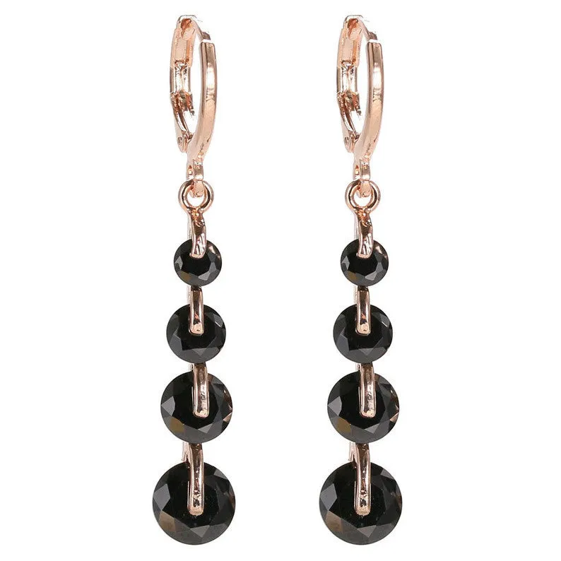 Long Earrings For Women Filled Crystal Drop Earrings Party/Wedding Jewelry 8 color New Fashion