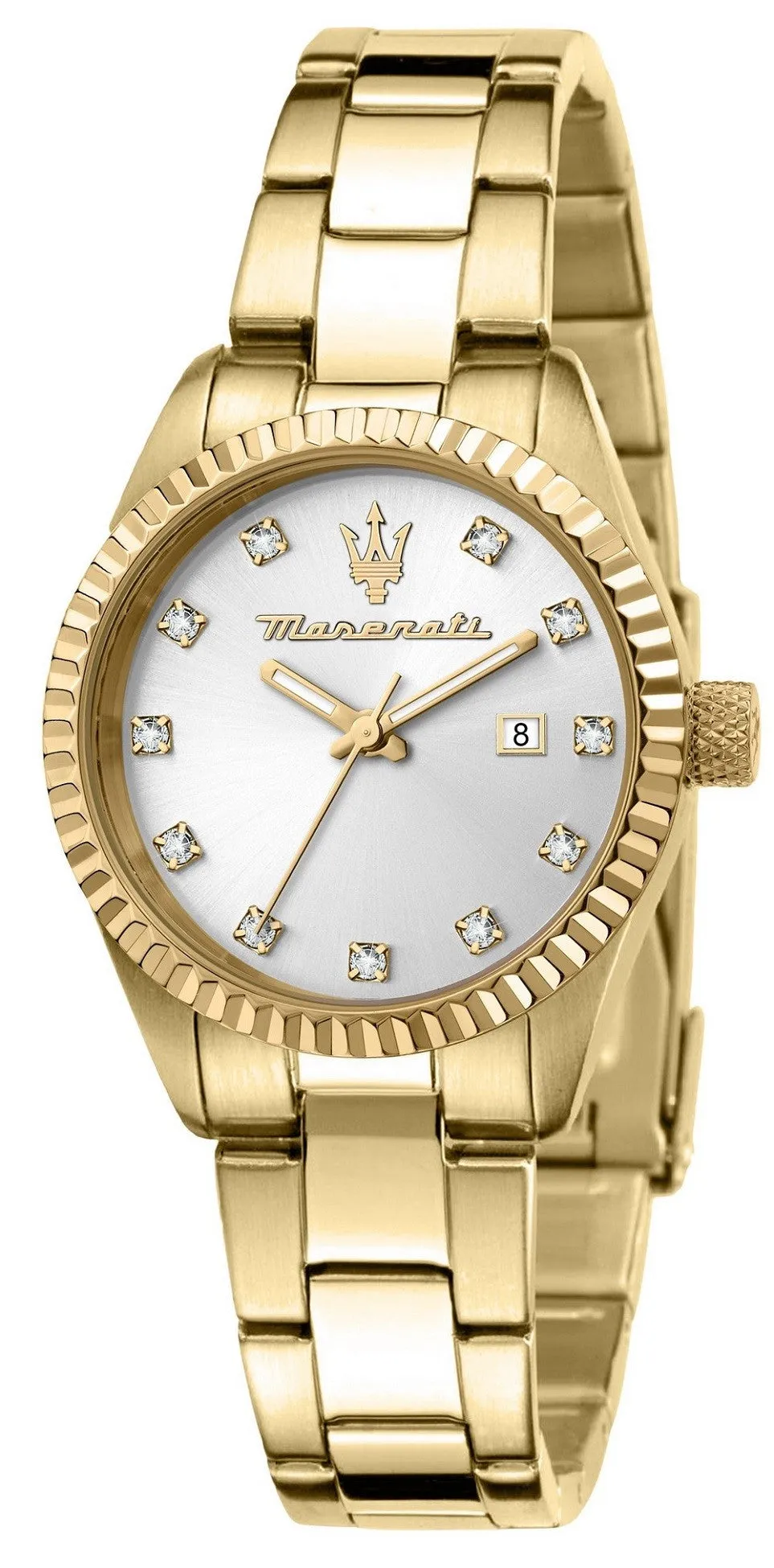 Maserati Competizione Gold Tone Stainless Steel Quartz