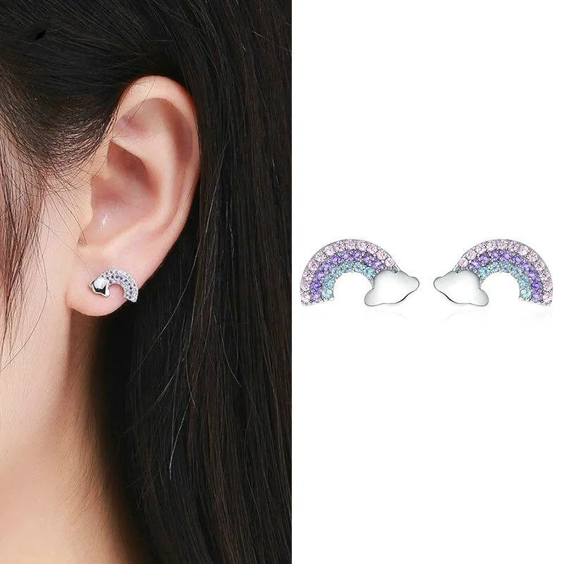 Minimalist Zircon Accented Stud Earrings Collection