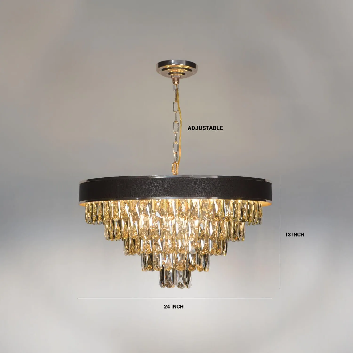 Noire Ceinture Minimalist Crystal Chandelier