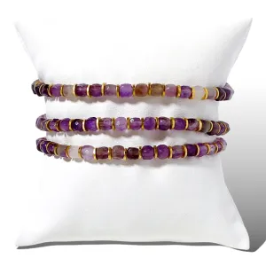 One Amethyst Natural Gemstone Bracelet