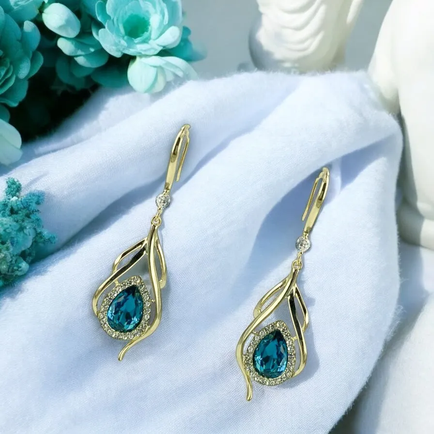 Orianna  Earrings - Blue Zircon
