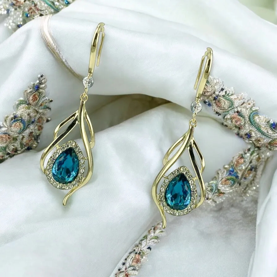 Orianna  Earrings - Blue Zircon