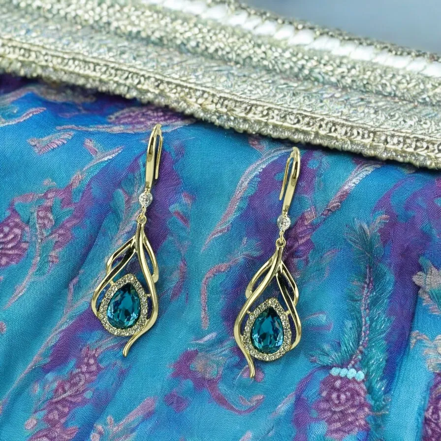 Orianna  Earrings - Blue Zircon