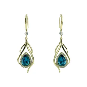 Orianna  Earrings - Blue Zircon