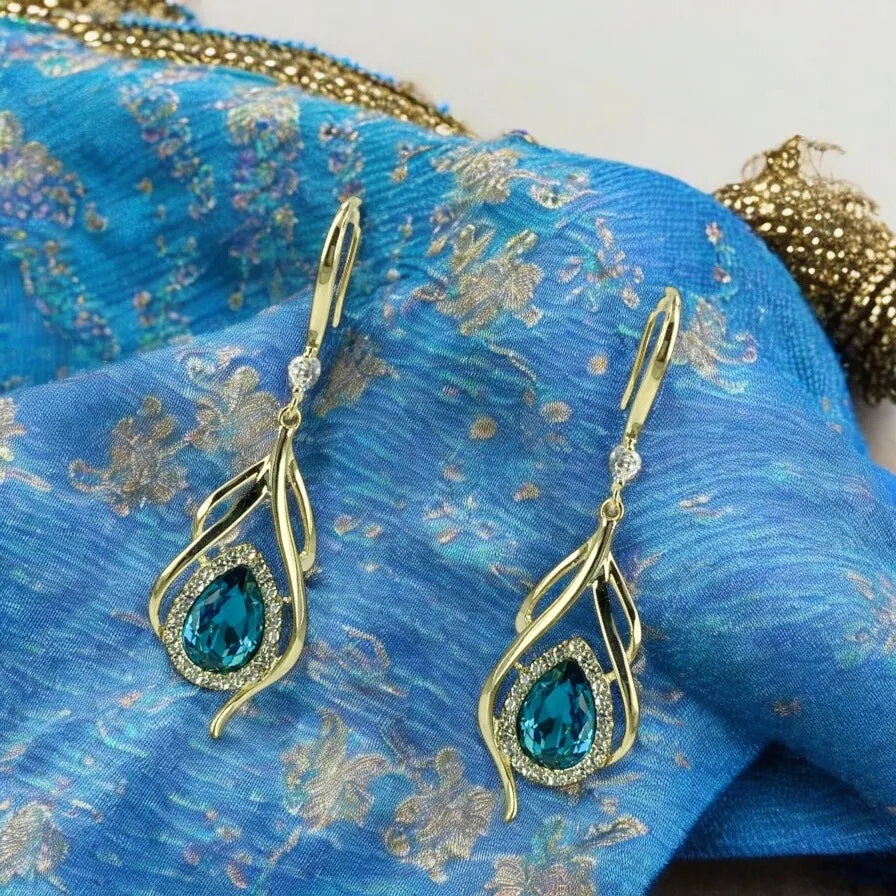 Orianna  Earrings - Blue Zircon