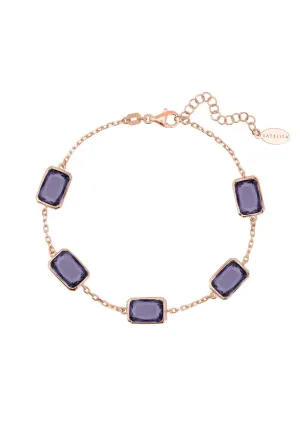 Portofino Bracelet Rose Gold Amethyst
