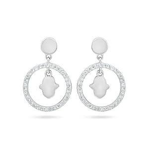 Radiant Hamsa Hoop Earrings
