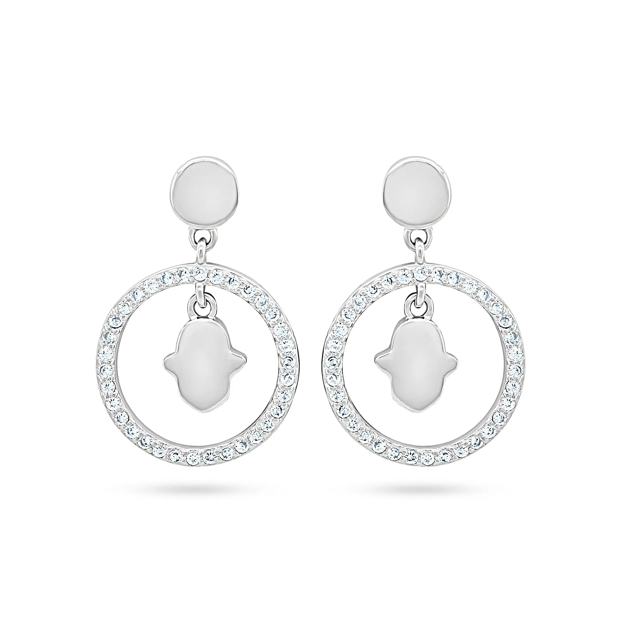 Radiant Hamsa Hoop Earrings