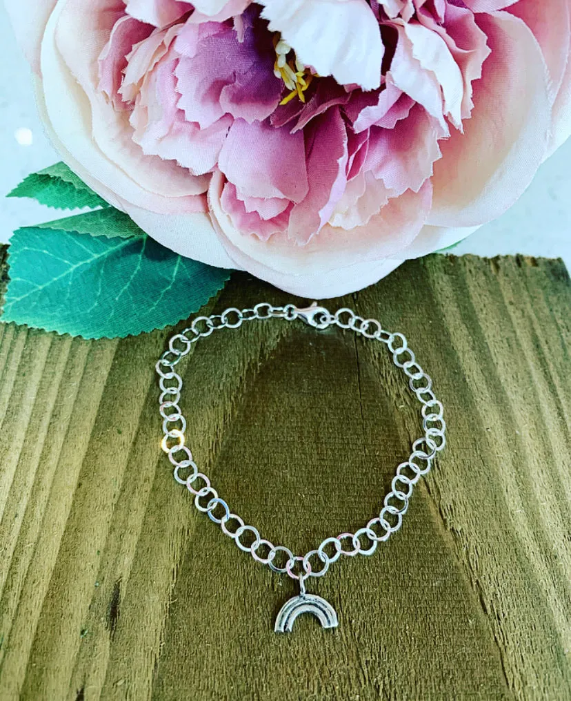 Rainbow charm bracelet