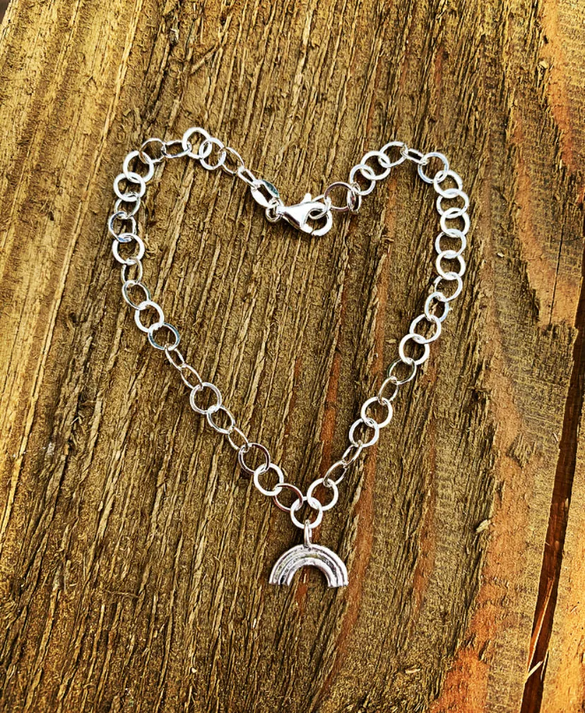 Rainbow charm bracelet