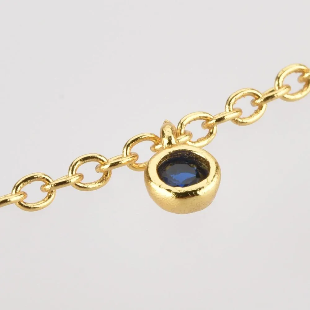 Rainbow Charm Choker Chain Necklace Beads Pendant Fine Jewelry For Women