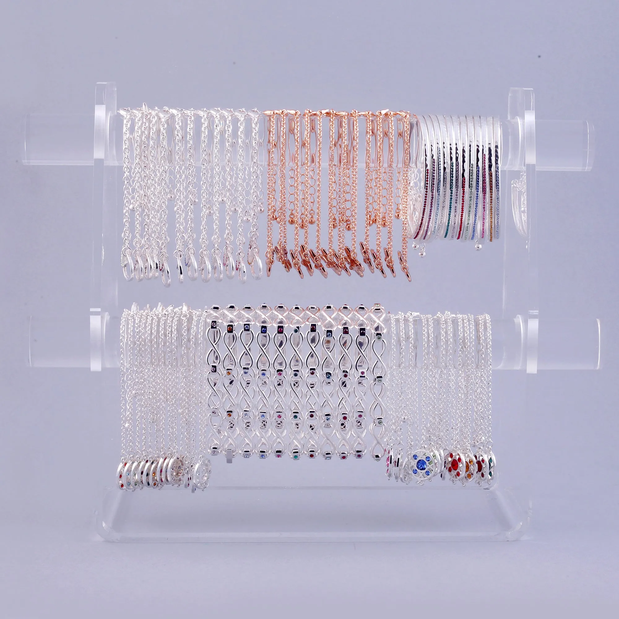 Rose Gold Amethyst February Birthstone Butterfly Bracelet