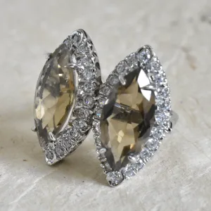 Splendor Smoky Quartz 925 Silver Sterling Ring