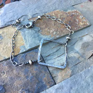 Square Bracelet ~ Oxidized