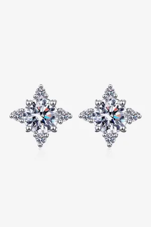 THE LUCKY Four Leaf Clover 2 Carat Moissanite Stud Earrings