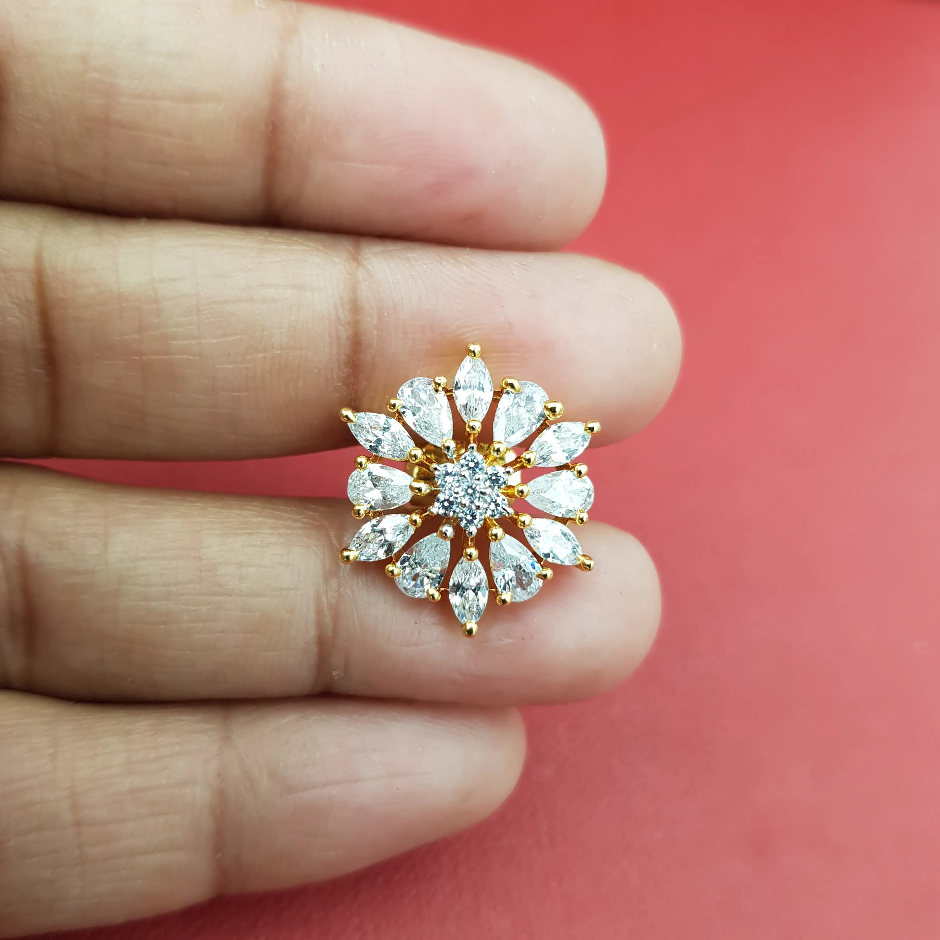 Tops/Studs Zircon/AD Earring 8605-08
