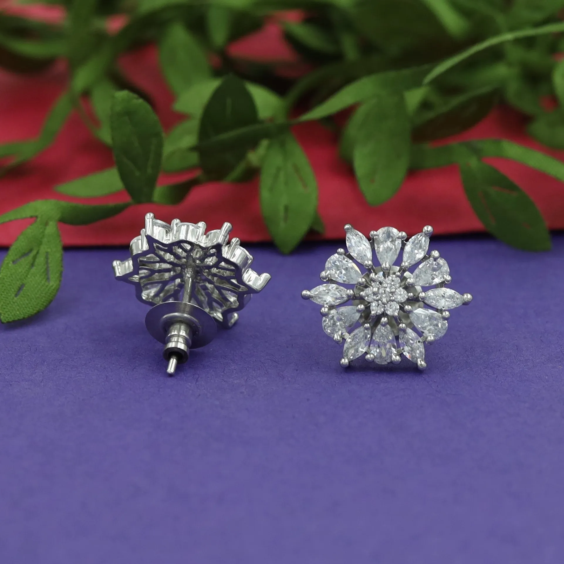 Tops/Studs Zircon/AD Earring 8605-08