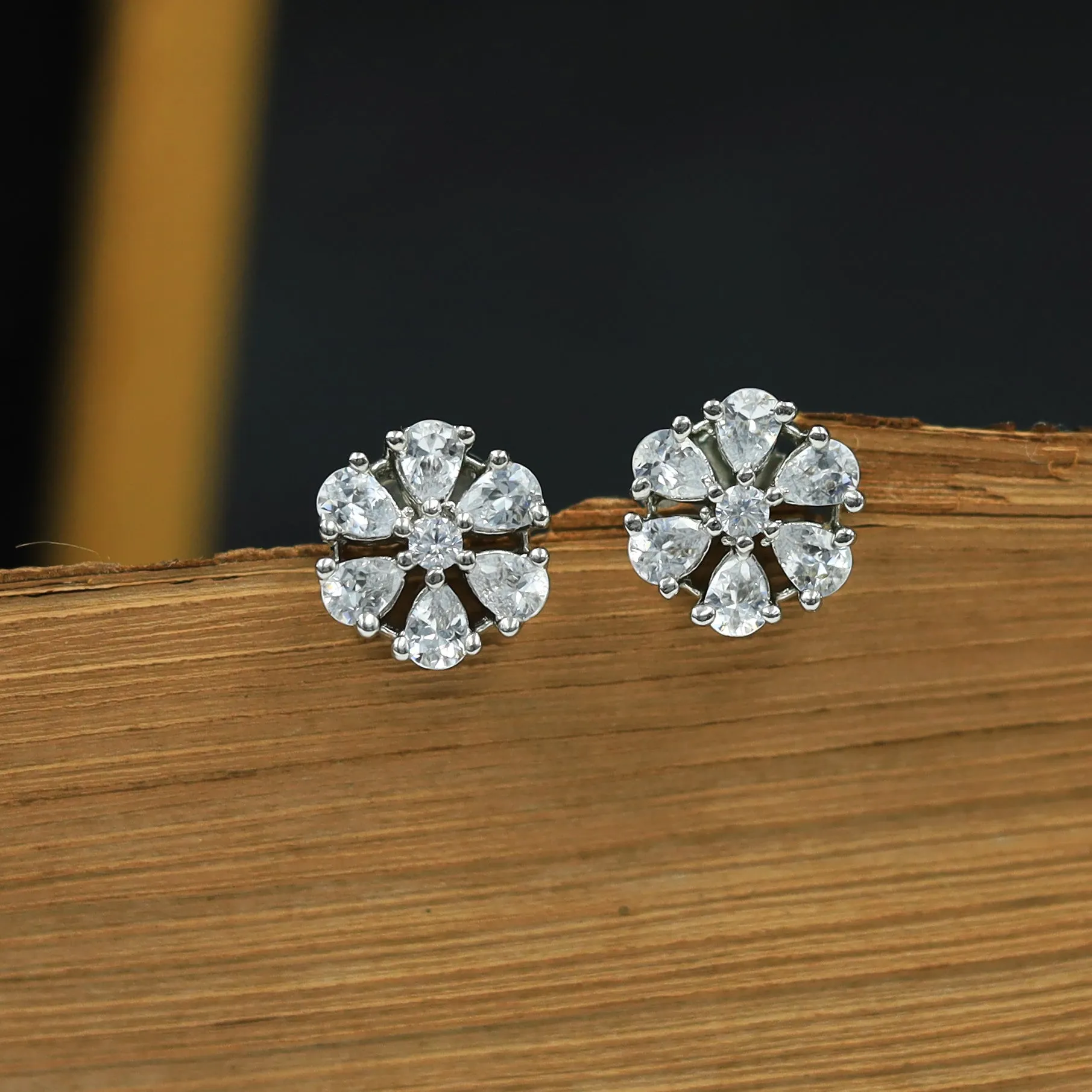 Tops/Studs Zircon/AD Earring 8615-08