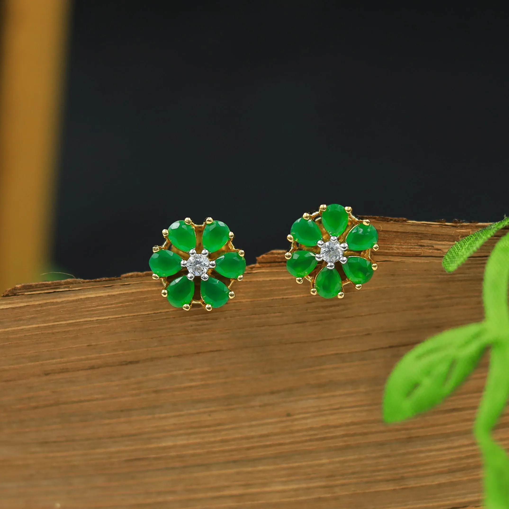 Tops/Studs Zircon/AD Earring 8615-08