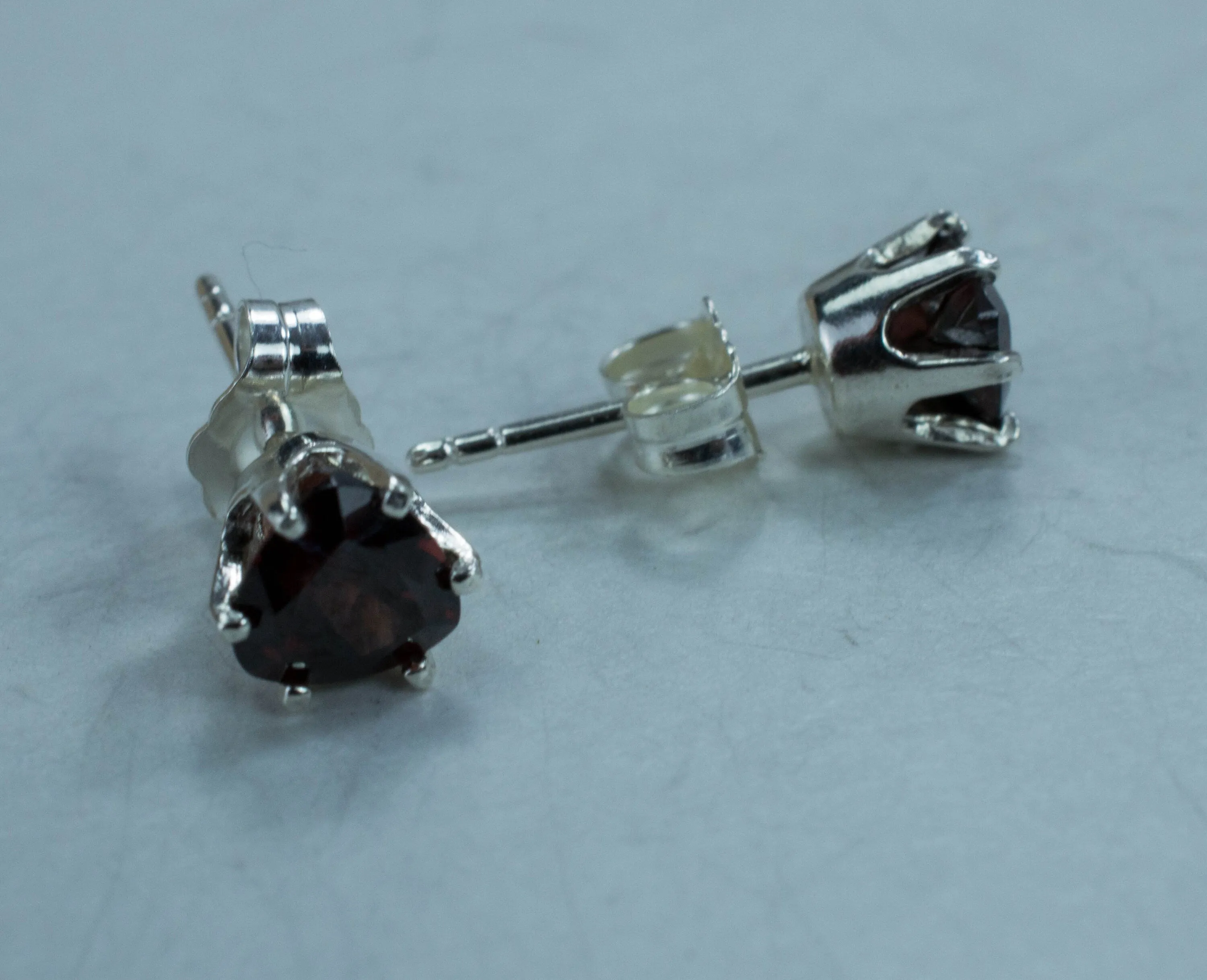 Zircon Earrings; Genuine Tanzanian Untreated Red Zircon