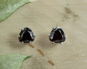Zircon Earrings; Genuine Tanzanian Untreated Red Zircon